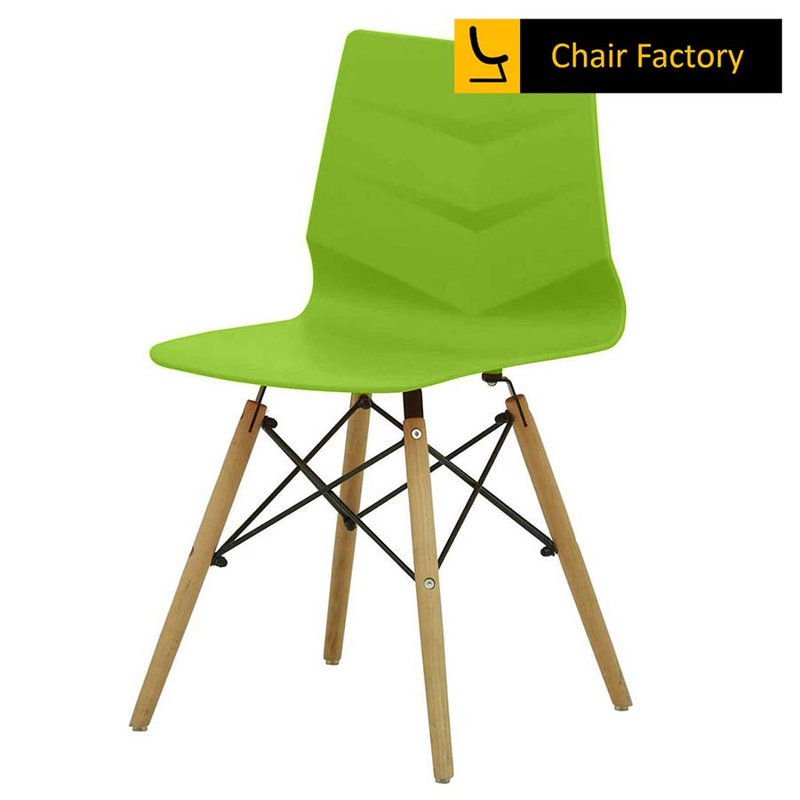 Preston Green Cafe Chair With Wooden Legs